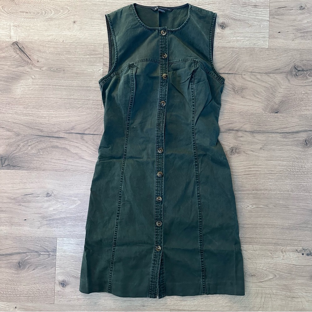 ARMANI EXCHANGE - GREEN DENIM DRESS - SIZE 4